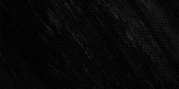 Banner de venta, póster, diseño de volante con patrón de puntos grunge sobre fondo negro oscuro. Plantilla de telón de fondo de diseño moderno para anuncios publicitarios, sociales y de moda - Vector, Imagen
