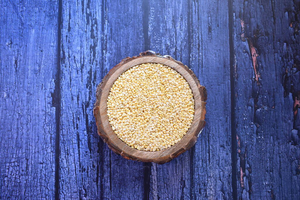 Raw yellow color dried split Mung lentils - Photo, Image