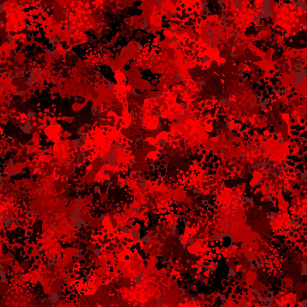 Kaupunkien naamiointi eri sävyjä punainen, punainen ja musta väri. Flecktarn tyyli saumaton kuvio, voidaan käyttää camo tulostaa vaatteita ja tausta ja tausta tai tietokoneen taustakuva - Vektori, kuva