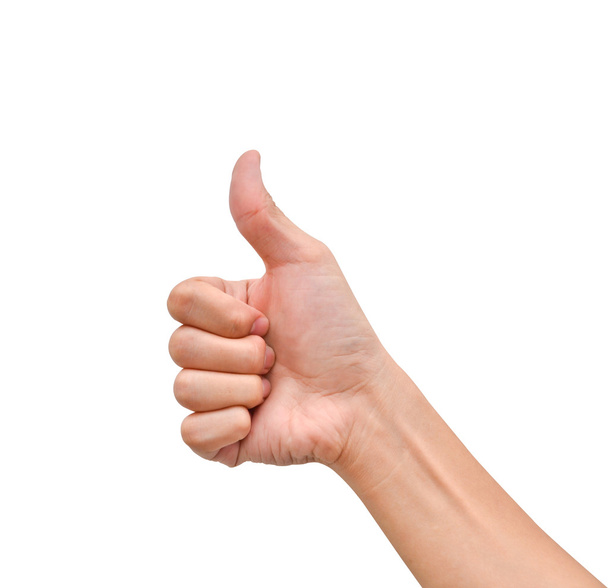 Hand with thumb up isolated - Photo, Image