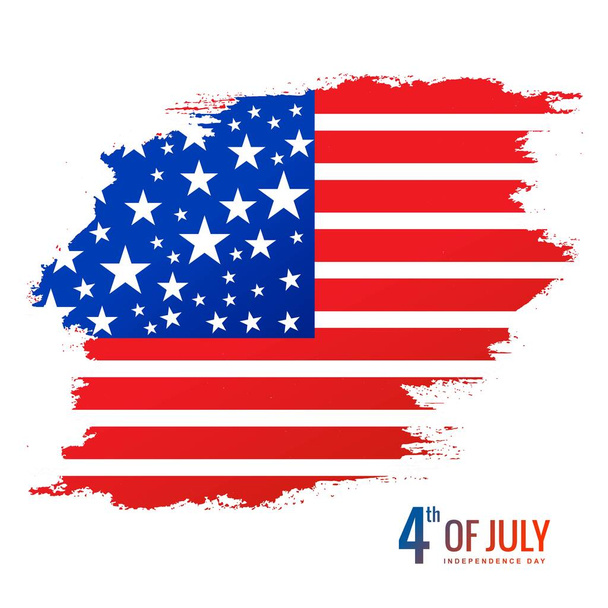 アメリカ7月4日の国旗お祝いの背景 - ベクター画像