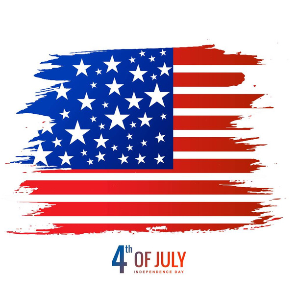 アメリカ7月4日の国旗お祝いの背景 - ベクター画像