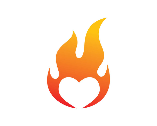 Simple and Creative Burning Love Symbol - Vector, Image