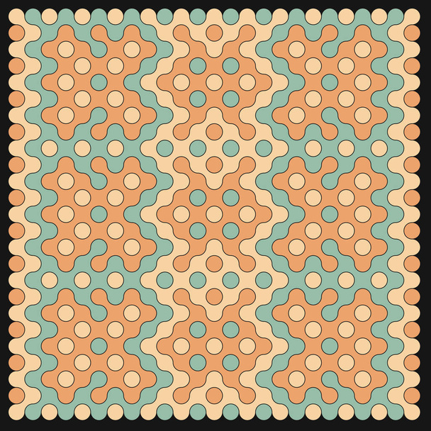 Multicolor truchet tiling connections illustration - Vector, Image