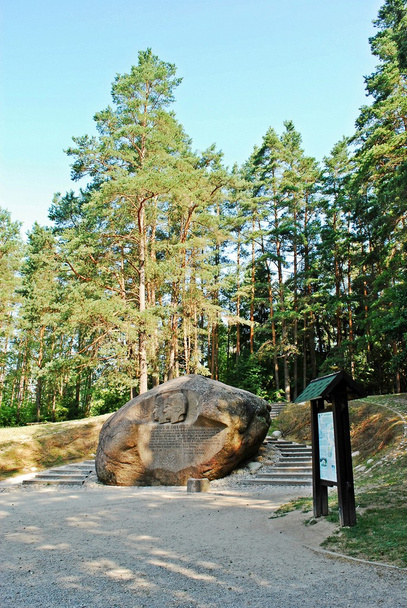 Δεύτερο μεγαλύτερο βράχο στην περιοχή Anyksciai της Λιθουανίας Puntukas - Φωτογραφία, εικόνα