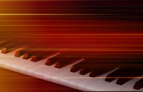 abstrakti hämärtynyt musiikki tausta piano avaimet punainen - Vektori, kuva