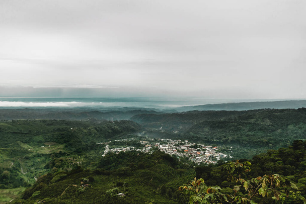 A scenery of a town on hills in Guatemala, Central America - Zdjęcie, obraz