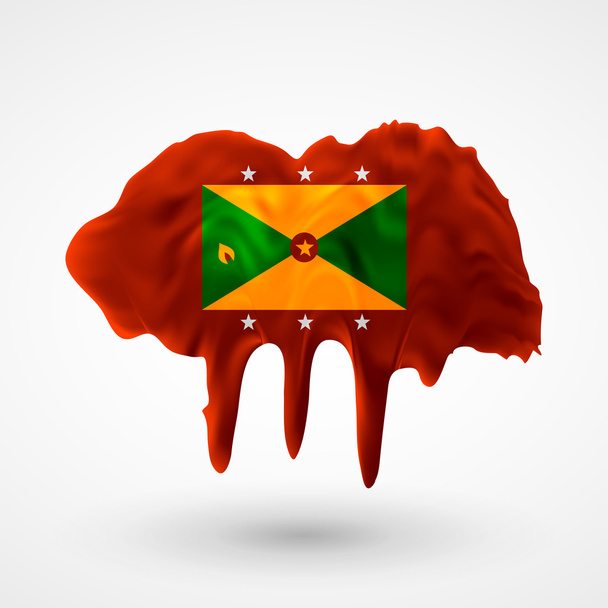 Bandiera di Grenada colori dipinti
 - Vettoriali, immagini