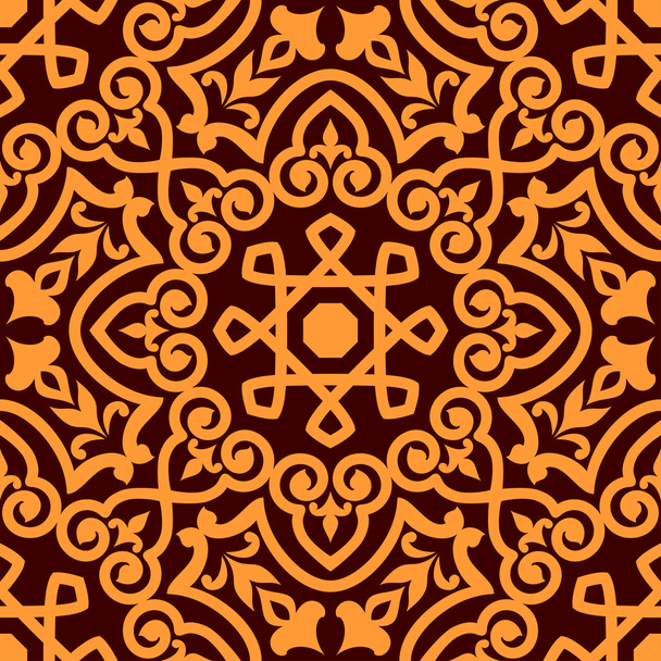 Kühnes kompliziertes arabisches nahtloses Muster - Vektor, Bild