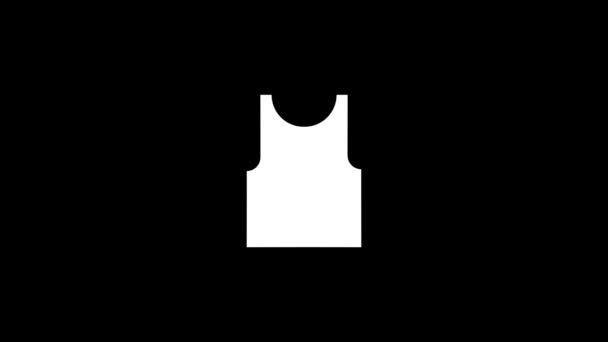 White picture of t-shirt on a black background. sleeveless T-shirt for men. Distortion liquid style transition icon for your project. 4K video animation for motion graphics and compositing. - Footage, Video