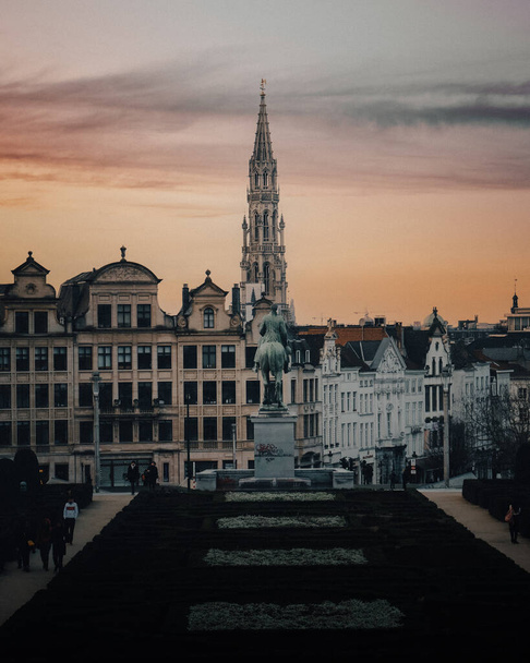 A vertical shot of the architecture in Brussels, Belgium - Fotó, kép