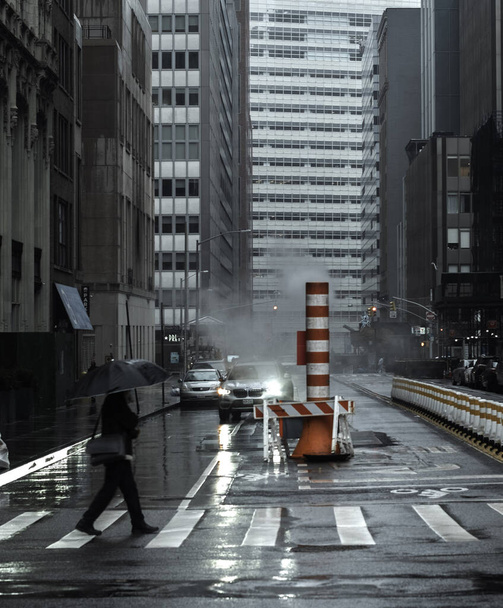 A rainy day in The City, New York City. - Фото, изображение
