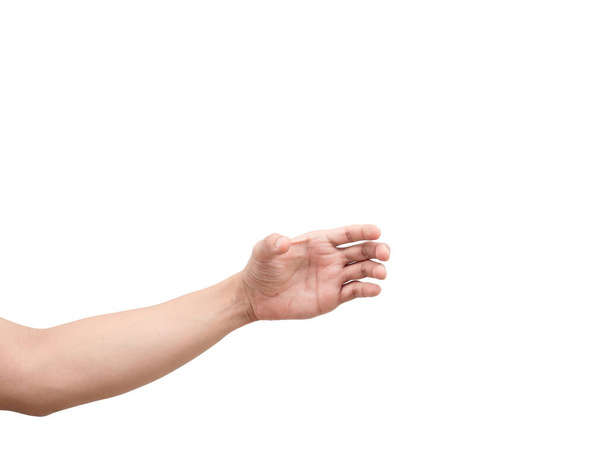 Левая рука пустой элемент улова на белом изолированном фоне - Фото, изображение