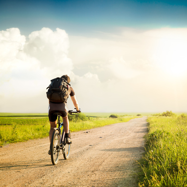 Ember lovaglás kerékpár hátizsák - Fotó, kép