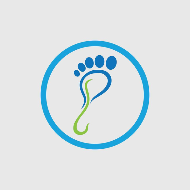 Foot print logo. Foot logo design template. icon foot design. vector illustration. - Vector, Image