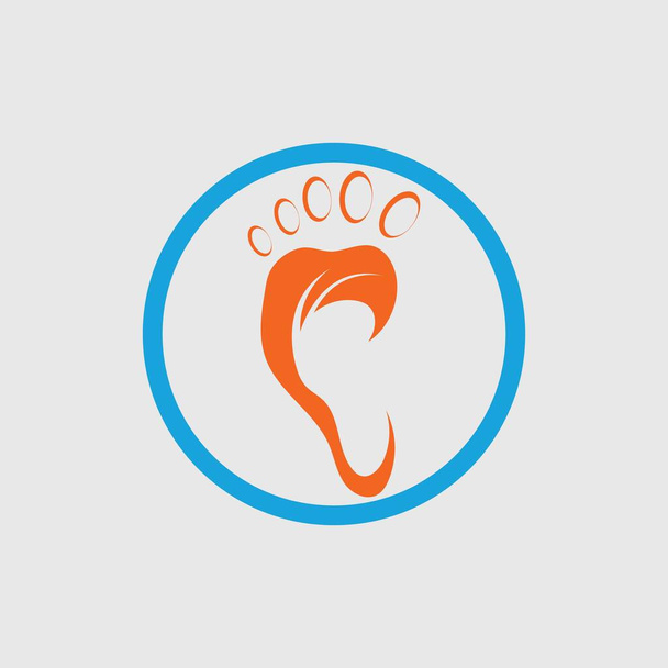 Logo de l'empreinte pied. Modèle de conception de logo de pied. icône pied design. illustration vectorielle. - Vecteur, image