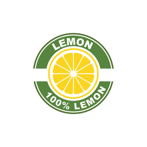 vector wallpaper ontwerp citroen fruit plant logo met vitamine C, geel, in de tuin en de markt - Vector, afbeelding