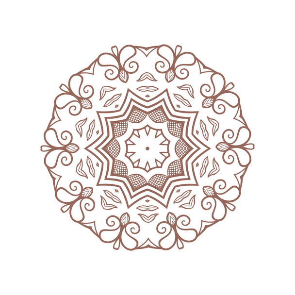 einfaches Mandala Art Icon Vektor Logo - Vektor, Bild