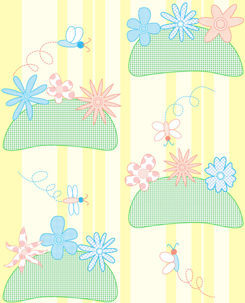 Seamless pattern in patchwork style - Vektor, Bild