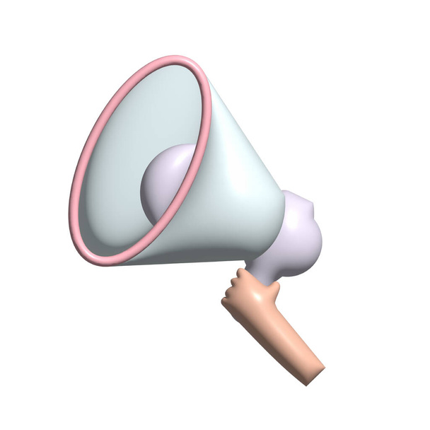 Hand holds a megaphone speaking  - Vector, afbeelding