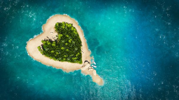  heart island - Photo, Image