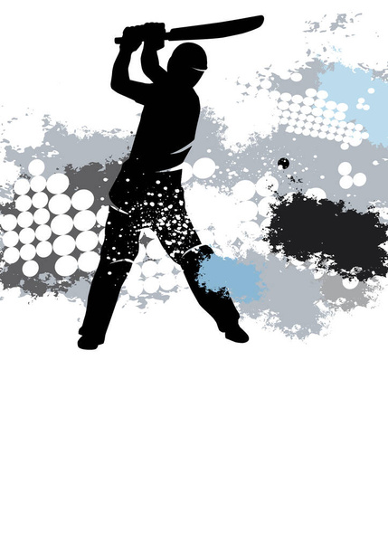 Krikett sport grafika plakátként és szórólapként történő felhasználásra. - Vektor, kép