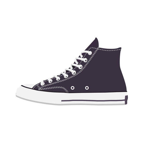 Sneakers Flat Illustration. Clean Icon Design Element on Isolated White Background - Vetor, Imagem