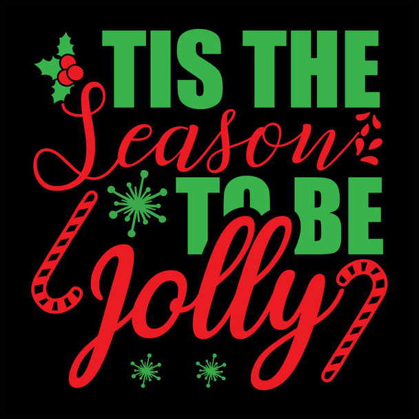 Christmas t-shirt design file - Vector, afbeelding