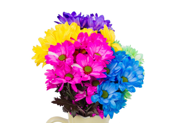 bunte frische Blumen im Krug - Foto, Bild
