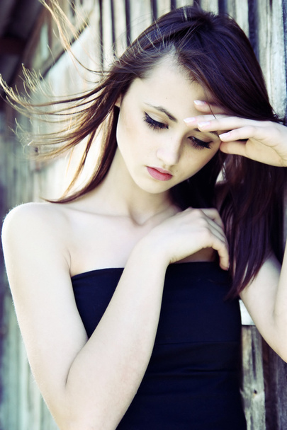 Beautiful pensive girl - Foto, Imagem