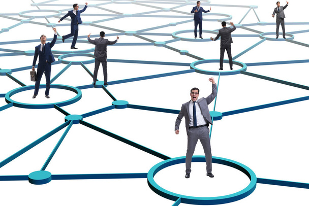 Concepto de networking en el negocio con empresarios - Foto, Imagen