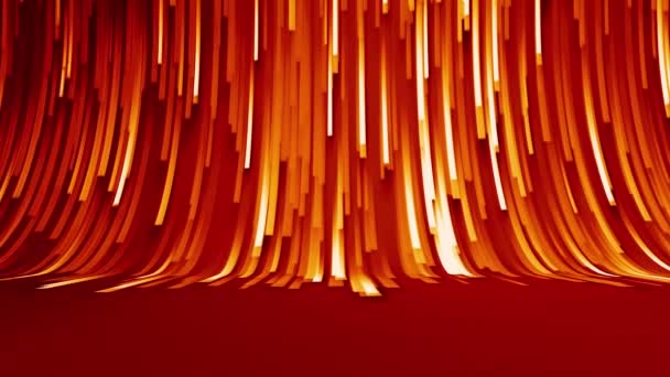 Creative texture with striped 3D pattern. Motion. Bright colorful bending rows of narrow lines  - Footage, Video