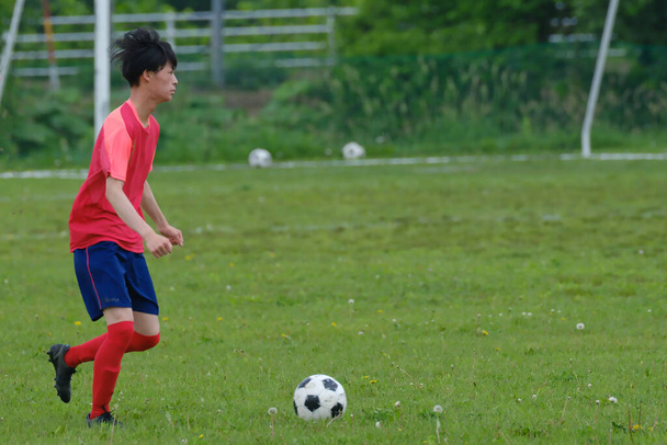 voetbalwedstrijd in hokkaido japan - Foto, afbeelding