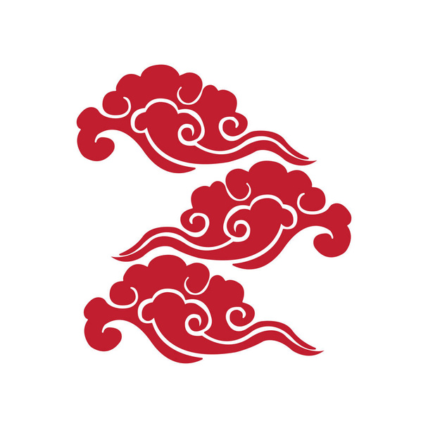 китайський новий рік хмарний мультфільм Векторний логотип
 - Вектор, зображення