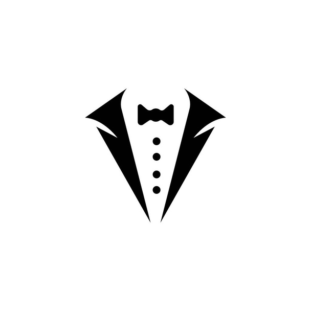 negro mafia hombres esmoquin símbolo vector logo - Vector, imagen