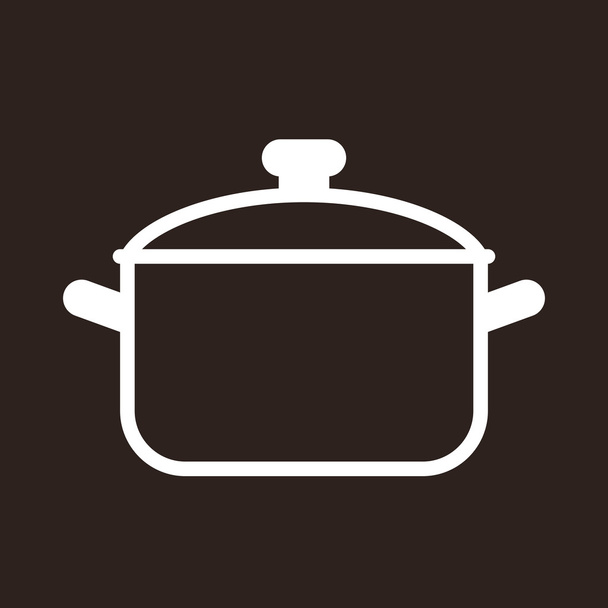 Símbolo de olla de cocina
  - Vector, imagen