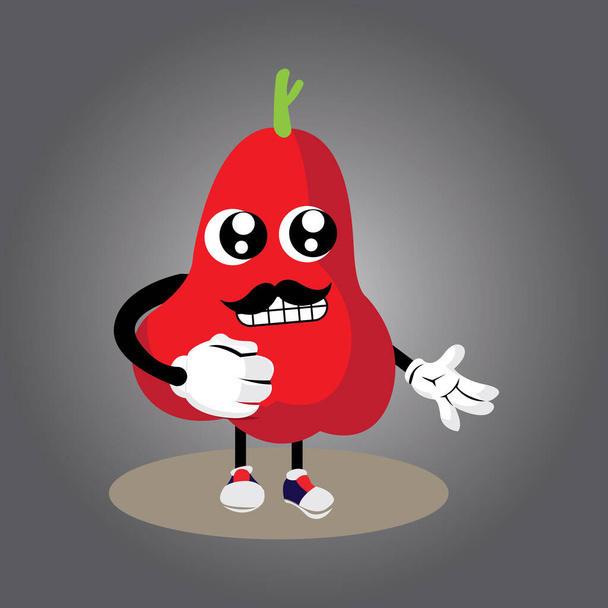 Premium goyave fruit dessin animé symbole icône logo - Vecteur, image