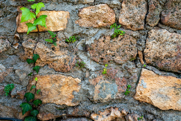 Old Stone Wall Texture.  Brick Background - Φωτογραφία, εικόνα