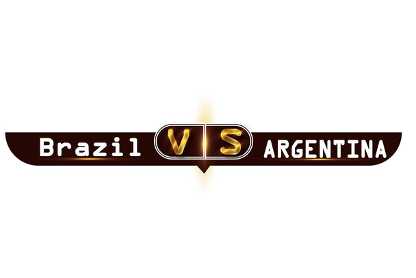 Brazil VS Argentina: teams presentation for sports games - Vector, Image