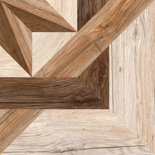 Geometric Wood Texture Tiles, Parking and Floor Tiles Design - Photo, Image