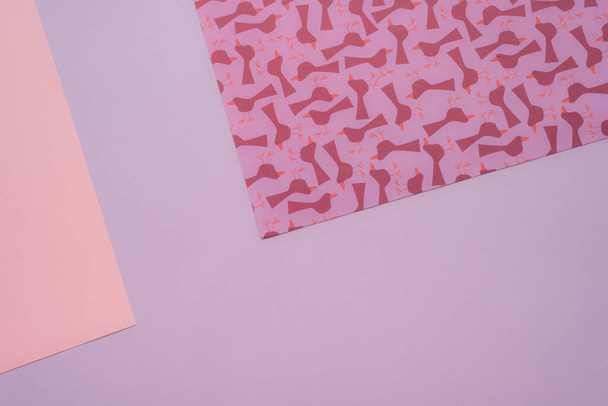 Paper background with geometrical shapes.  - Zdjęcie, obraz