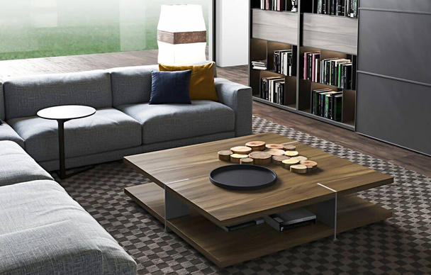3D καθιστώντας σαλόνι σαλόνι εσωτερική διακόσμηση - Φωτογραφία, εικόνα