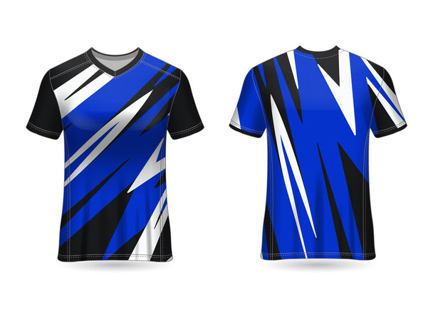 レース、サッカー、ゲーム、モトクロス、ゲーム、サイクリングに適したTシャツスポーツ抽象ジャージの新しいデザイン. - ベクター画像