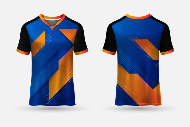 レース、サッカー、ゲーム、モトクロス、ゲーム、サイクリングに適したTシャツスポーツ抽象ジャージの新しいデザイン. - ベクター画像