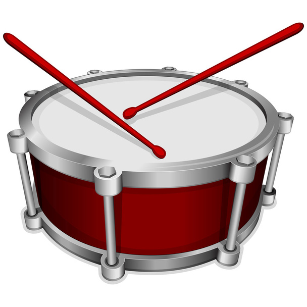 Small red drum - Vektor, Bild