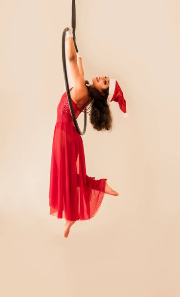 beautiful young woman dancing in studio - Photo, image