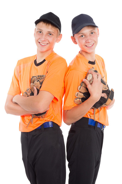 Young boys in the form of a baseball game - Foto, imagen