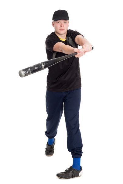Young baseball player with bat  - Zdjęcie, obraz