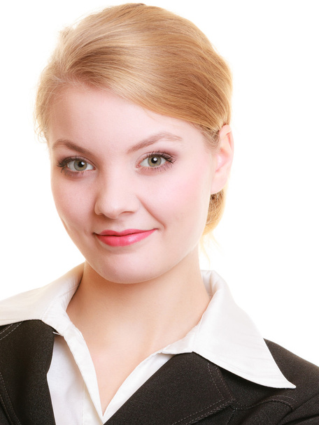 Young blond businesswoman smiling - Фото, изображение