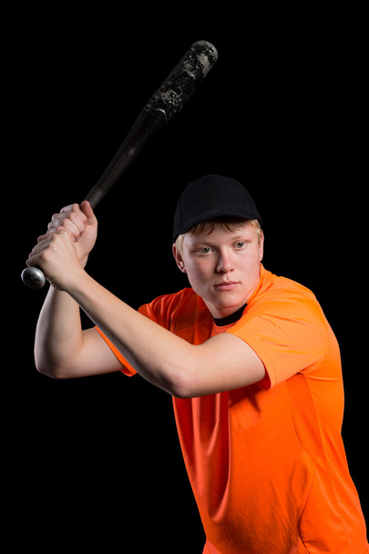 Baseballový hráč se chystá zasáhnout pálkař - Fotografie, Obrázek